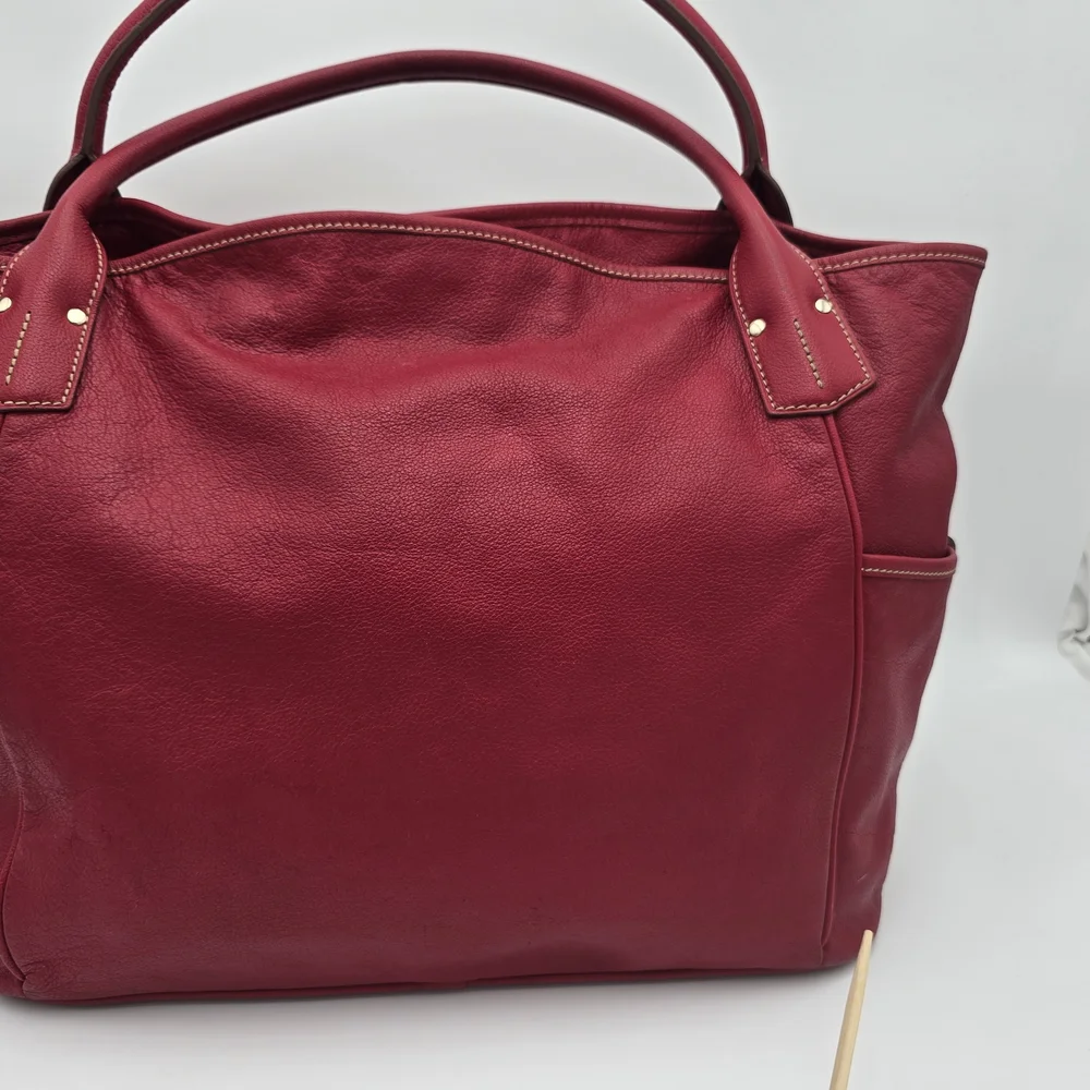 Dooney & Bourke Kristen Red Leather Tote Bag - Picture 5 of 16
